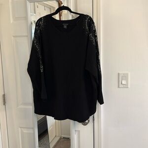 Beautiful Tahari Sweater Lace and Beadwork